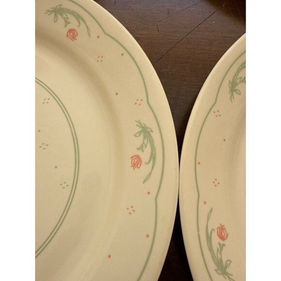 Corelle By Corning Calico Rose Floral Rim 4 Beige Bread Plates 7.25 inch USA - Picture 2 of 5